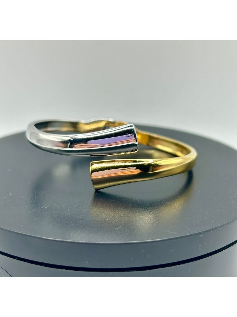 Modern Two-Tone Open Bracelet